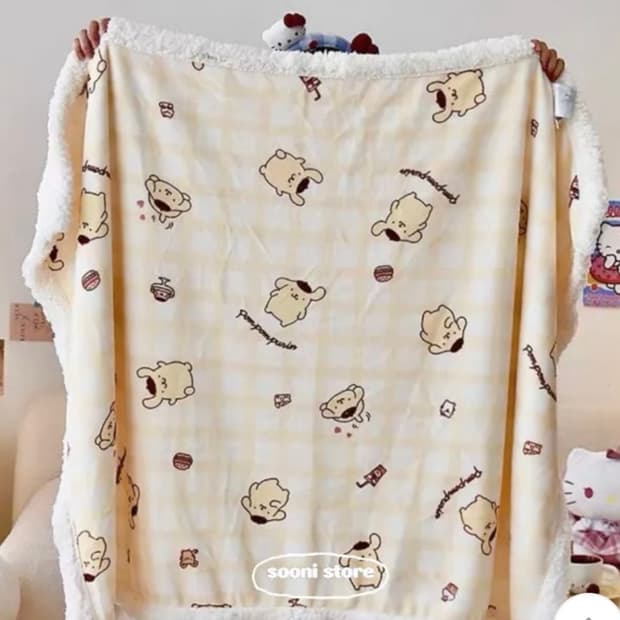 폼폼푸린 대형 담요