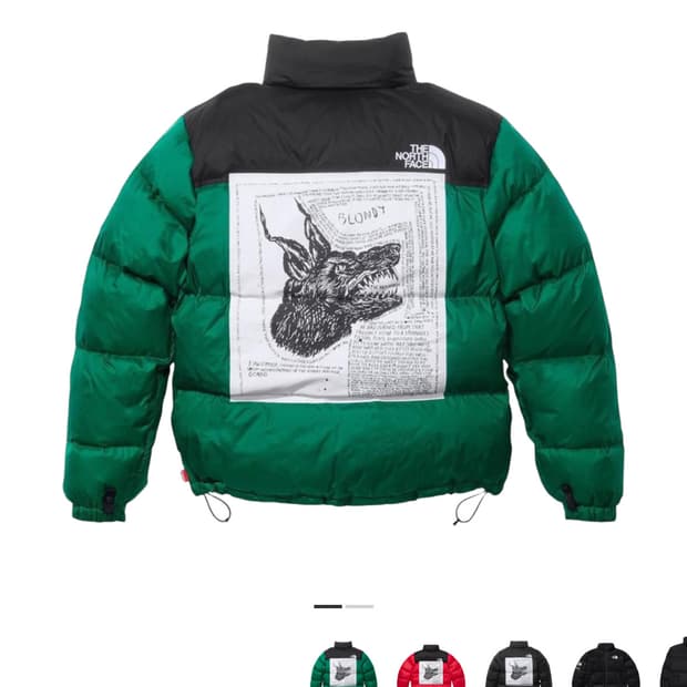 슈프림 노스페이스 눕시 자켓 그린