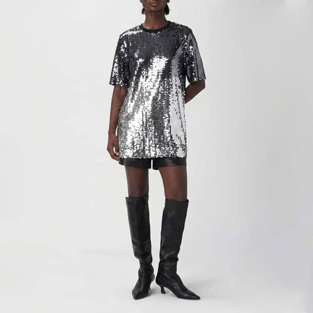 CARVEN 빅 스팽글 티블라우스