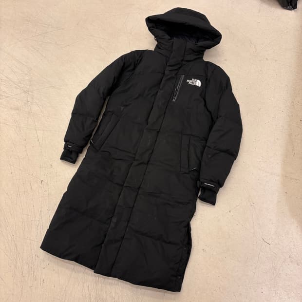 노스페이스 구스다운 블랙 롱패딩