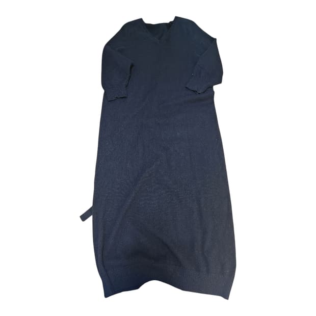 Mare di Mari 100%캐시미어블랙 브이넥 니트 롱 원피스