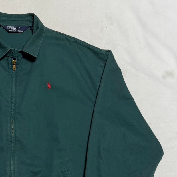 L 폴로랄프로렌 래드 포니 그린 코튼 블루종 자켓