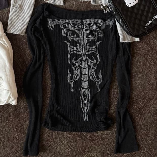 블랙 해골 슬리브