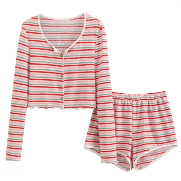 스트라이프잠옷세트