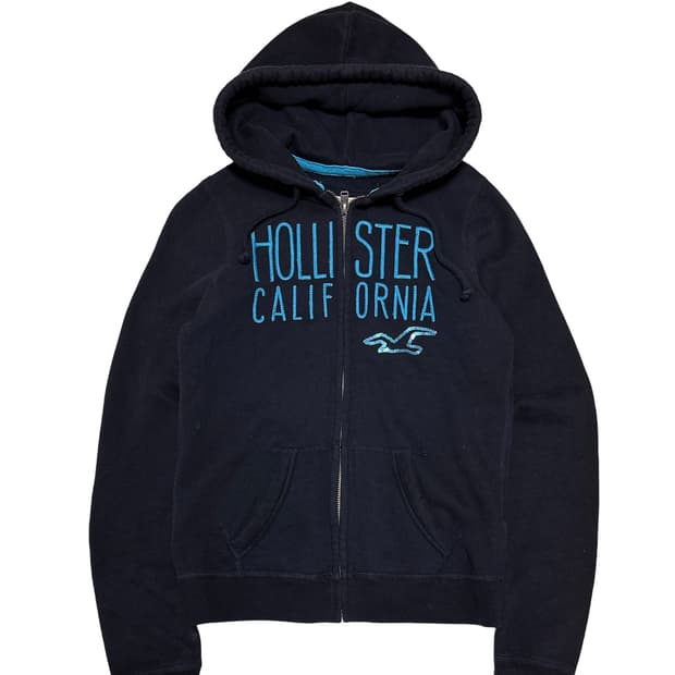 홀리스터 y2k 네이비 후드집업