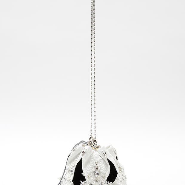 타나카 다이스케 블랙 크리스탈 체인 백