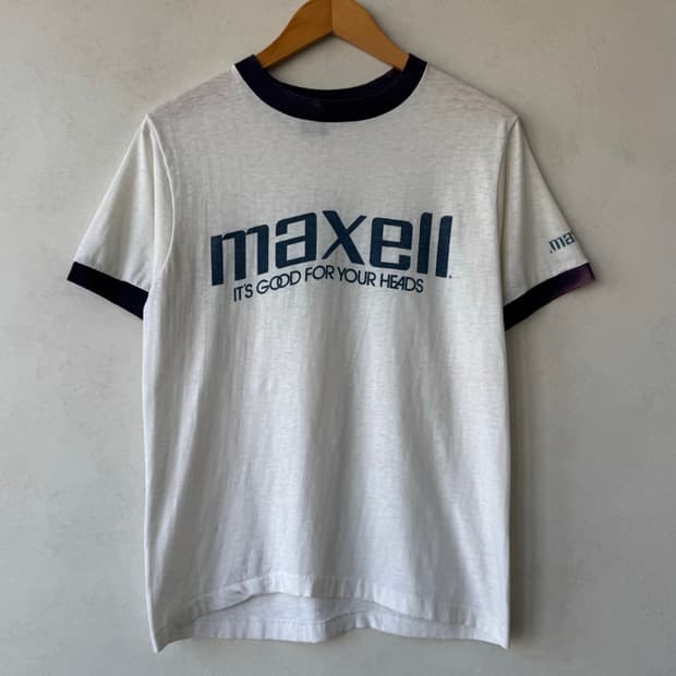 80s Maxell 링거 티셔츠