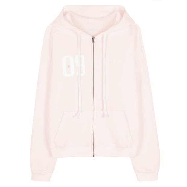 클리시어 09 넘버링 후드집업 애프리콧