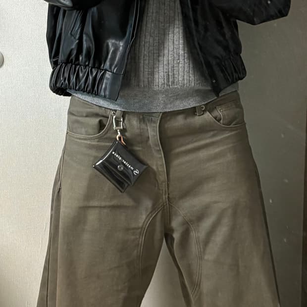 윗 오버핏 카라 페이크 레더 자켓