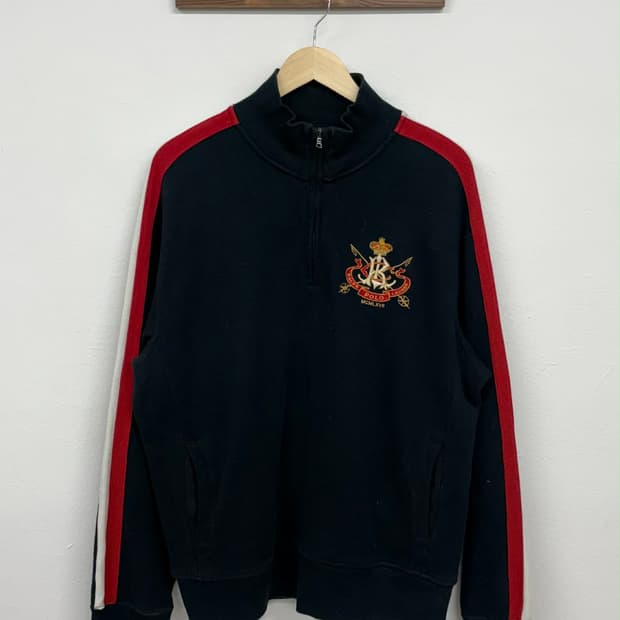 [L] 폴로 랄프로렌 사이드라인 반집업 스웻 셔츠