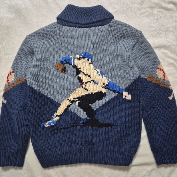 Pherrow's 야구 투수 패턴 니트 자켓 일본 코위찬 성인M