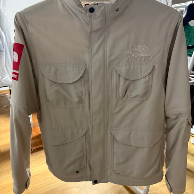 슈프림 x 노스페이스 트레킹 컨버터블 자켓 스톤 - 22SS L size