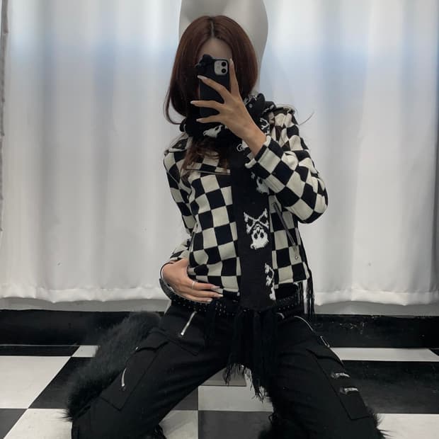 🎸체크 라이더 자켓🎸