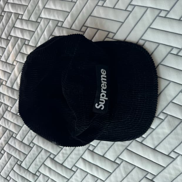 Supreme 슈프림 코듀로이 캠프캡 블랙