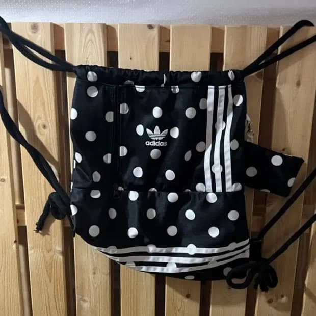 아디다스 오리지널 , 땡땡이 집업 리사이클 짐색 백 🤍 정품 제작 🤍