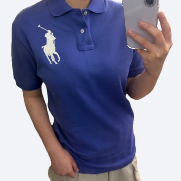 💜폴로 랄프로렌 빅포니 커스텀핏 퍼플 보라 카라티 PK💜