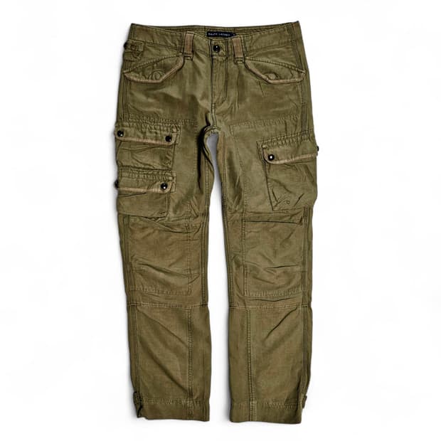 [33][랄프로렌] 유틸리티 더블니 탄창 더블 카고팬츠 빈티지카키
