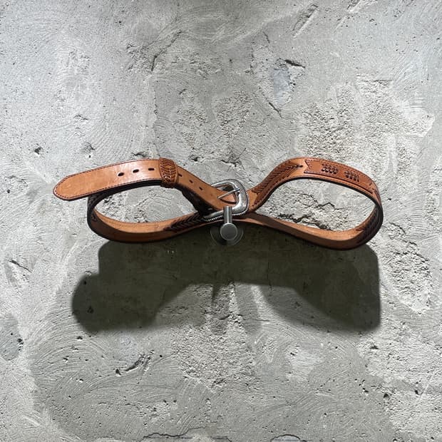 랭글러 브라운 웨스턴 레더 벨트
