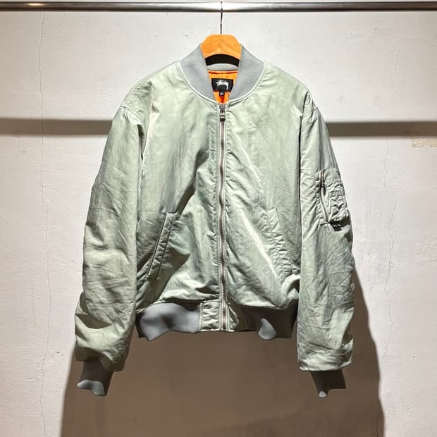 STUSSY Dyed Nylon Bomber Stone