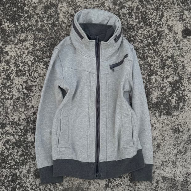 Gray Lined Zip-Up Hoodie