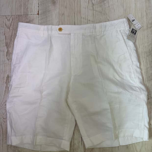 [38] 브룩스 브라더스 아이리쉬 리넨 버뮤다 팬츠 화이트 새상품