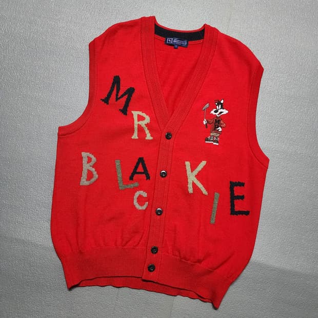 빈티지 울 니트 조끼 베스트