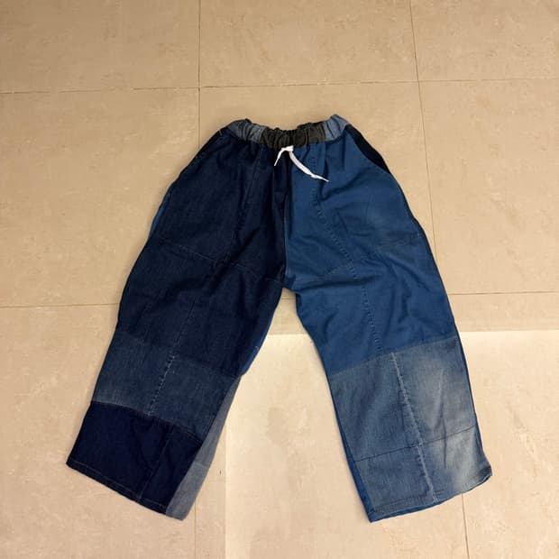 커스텀 데님 벌룬 팬츠