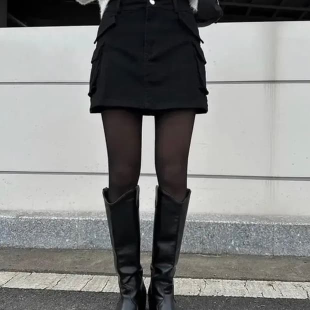 애니원모어 그램 카고 미니 치마바지