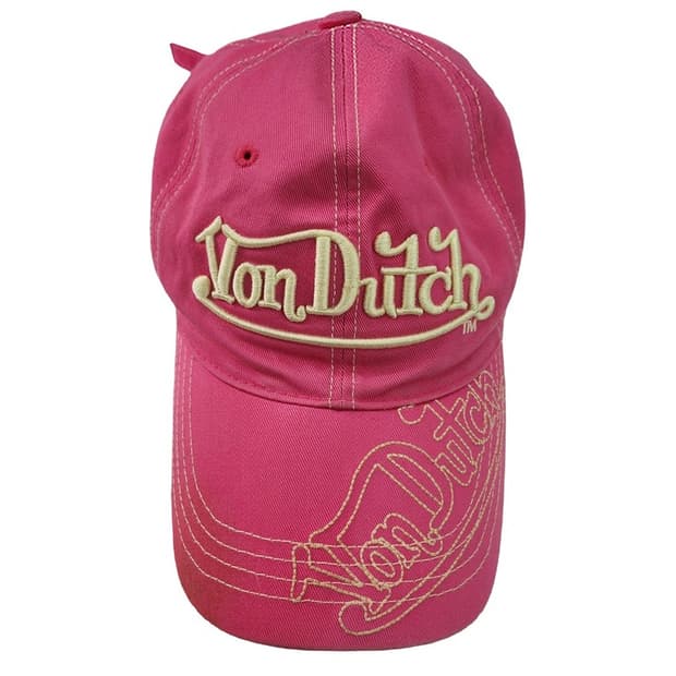 VON DUTCH 프린팅 핑크 볼 캡  FREE