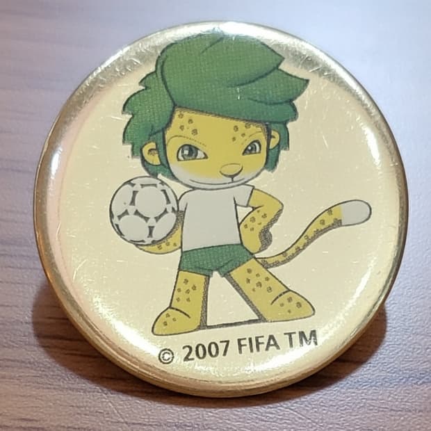 FIFA 남아공 월드컵 축구 마스코트 뱃지