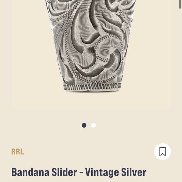 RRL SILVER BANDANA SLIDER