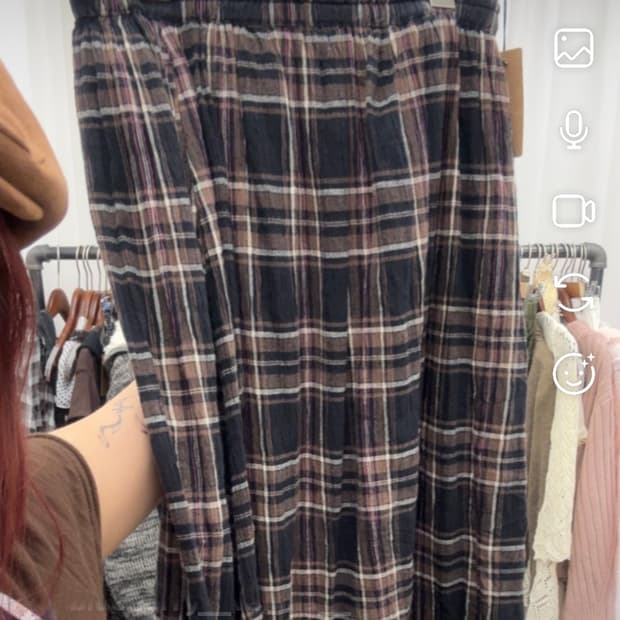 네이비체크탑+체크롱sk 