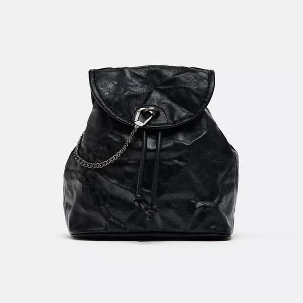 자라 레더 백팩