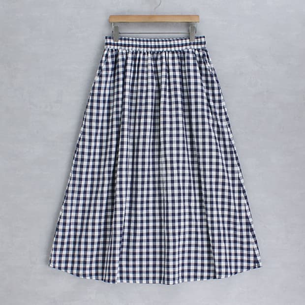 a little emotion _ check cotton skirt 