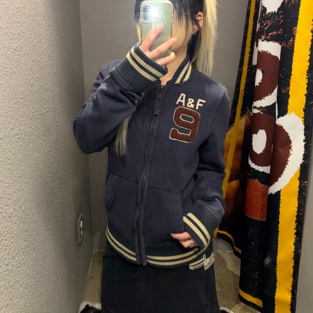 아베크롬비 배색 코튼 집업