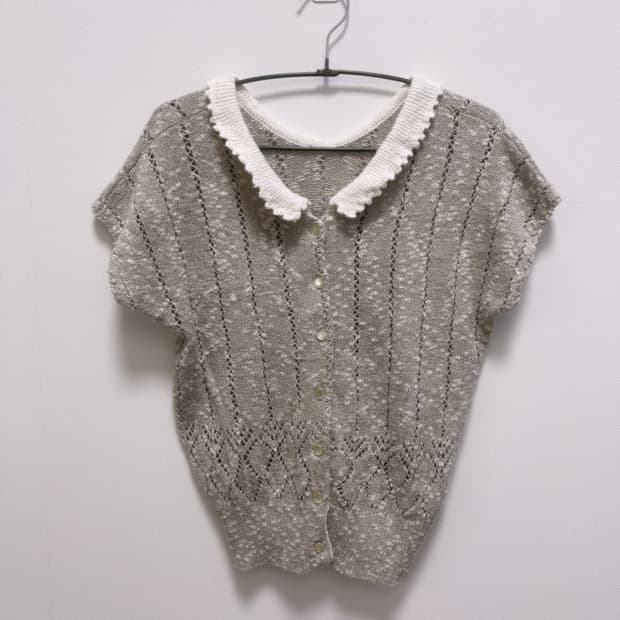 반팔 니트 가디건