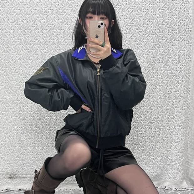 아디다스 희귀 올드스쿨 레트로 키치 바람막이 자켓 L C11748