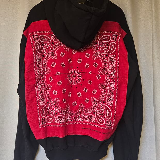 BDS(벌스데이수트)레드 반다나 후드 집업 (XL)