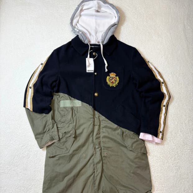 그렉로렌 피그먼트 50/50 배색 사파리 야상 pn6162