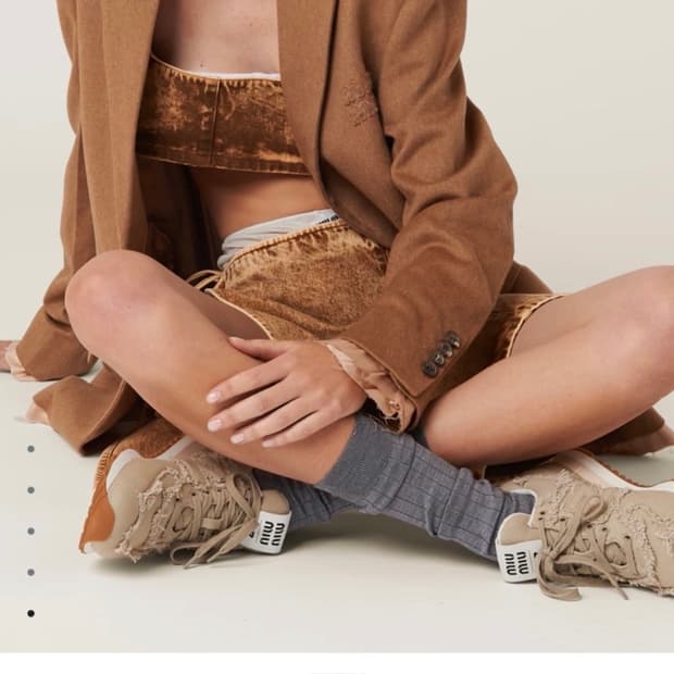 뉴발란스 574 x 미우미우 데님 스니커즈