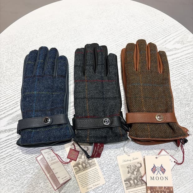 (정품/새상품) 덴츠 공용 사슴가죽 캐시미어 장갑 블랙/네이비/브라운