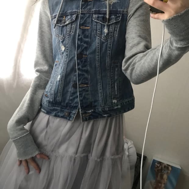 아베크롬비 후드 데님자켓