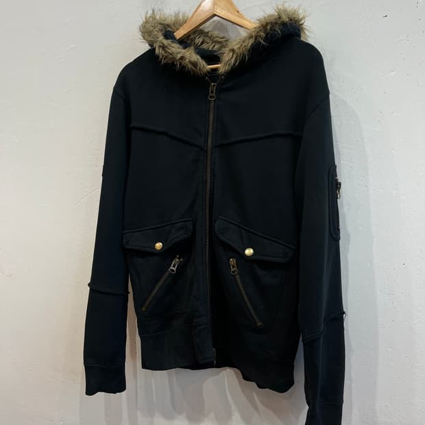 SLICK JPN 퍼 후드집업