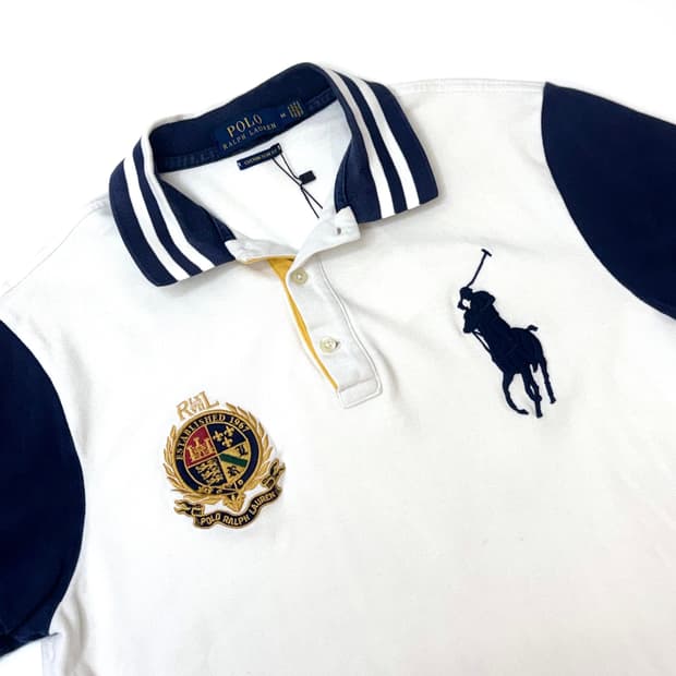 Polo 폴로 랄프로렌 화이트색상 빅포니 패치 카라티