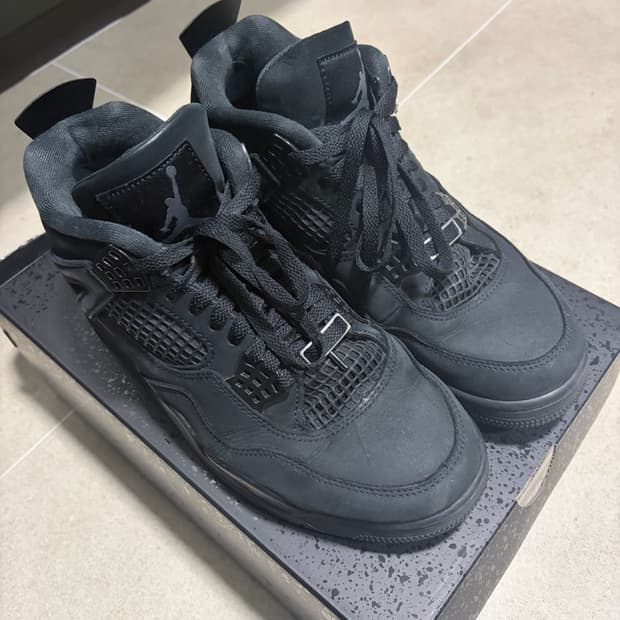 나이키 에어 조던 4 레트로 M - 블랙:라이트 그래파이트:블랙 280