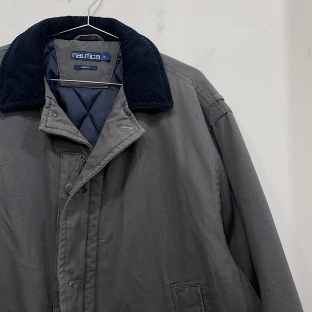 노티카 오버핏 이너퀼팅 코듀로이 카라 덱자켓