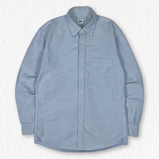 유니클로 스카이블루 셔츠