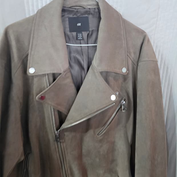 H&M 스웨이드 라이더 자켓