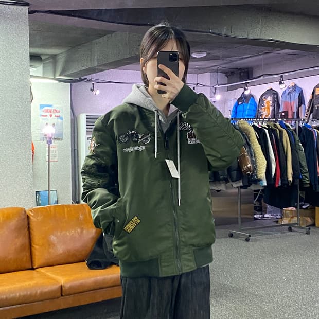 빈티지 모터사이클 나일론 ma-1 항공점퍼 B4057