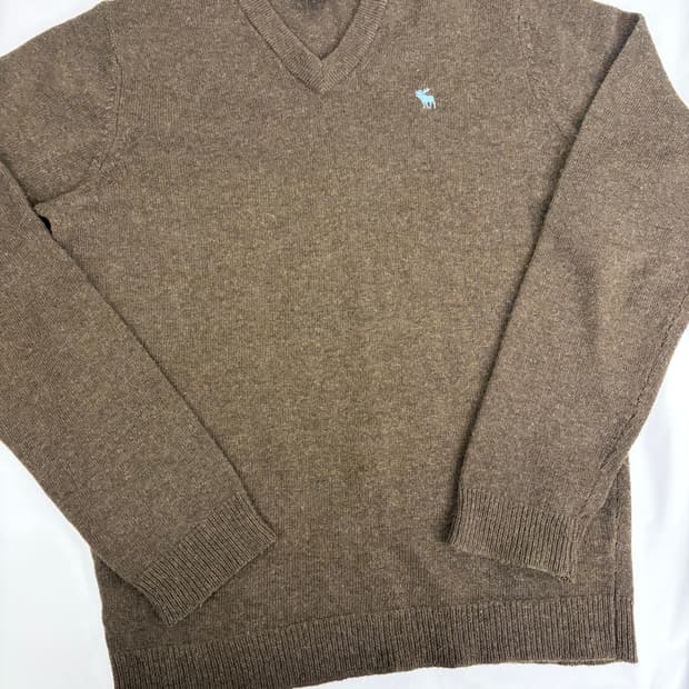 [L] 아베크롬비 브이넥 니트 브라운